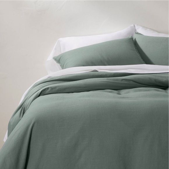 Casaluna Bedding King Casaluna Heavyweight Linen Blend Duvet Cover